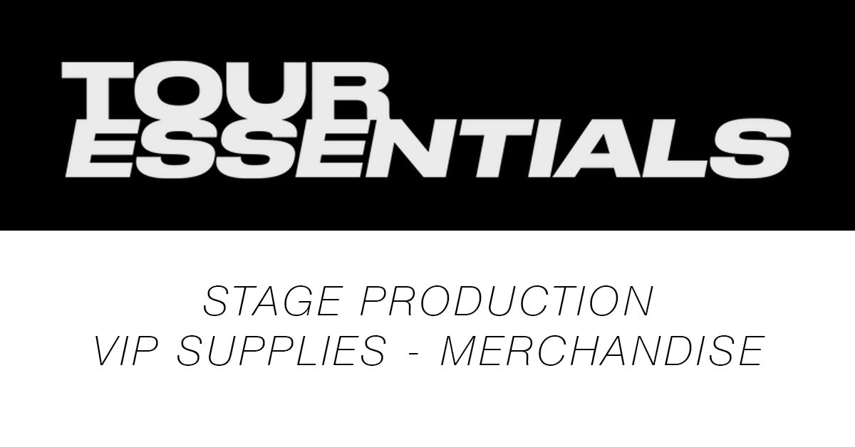 Concert Essentials Merch Tour Essentials - Professional Merch for Touring Bands & Musicians